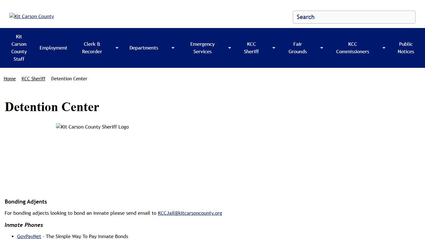 Detention Center Kit Carson County